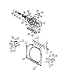 Door shroud/latch (washer)