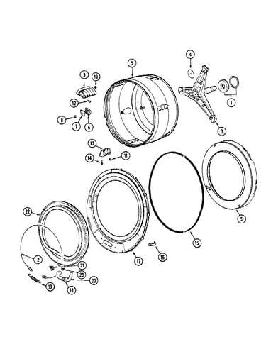 Spinner/outer tube cover (washer)