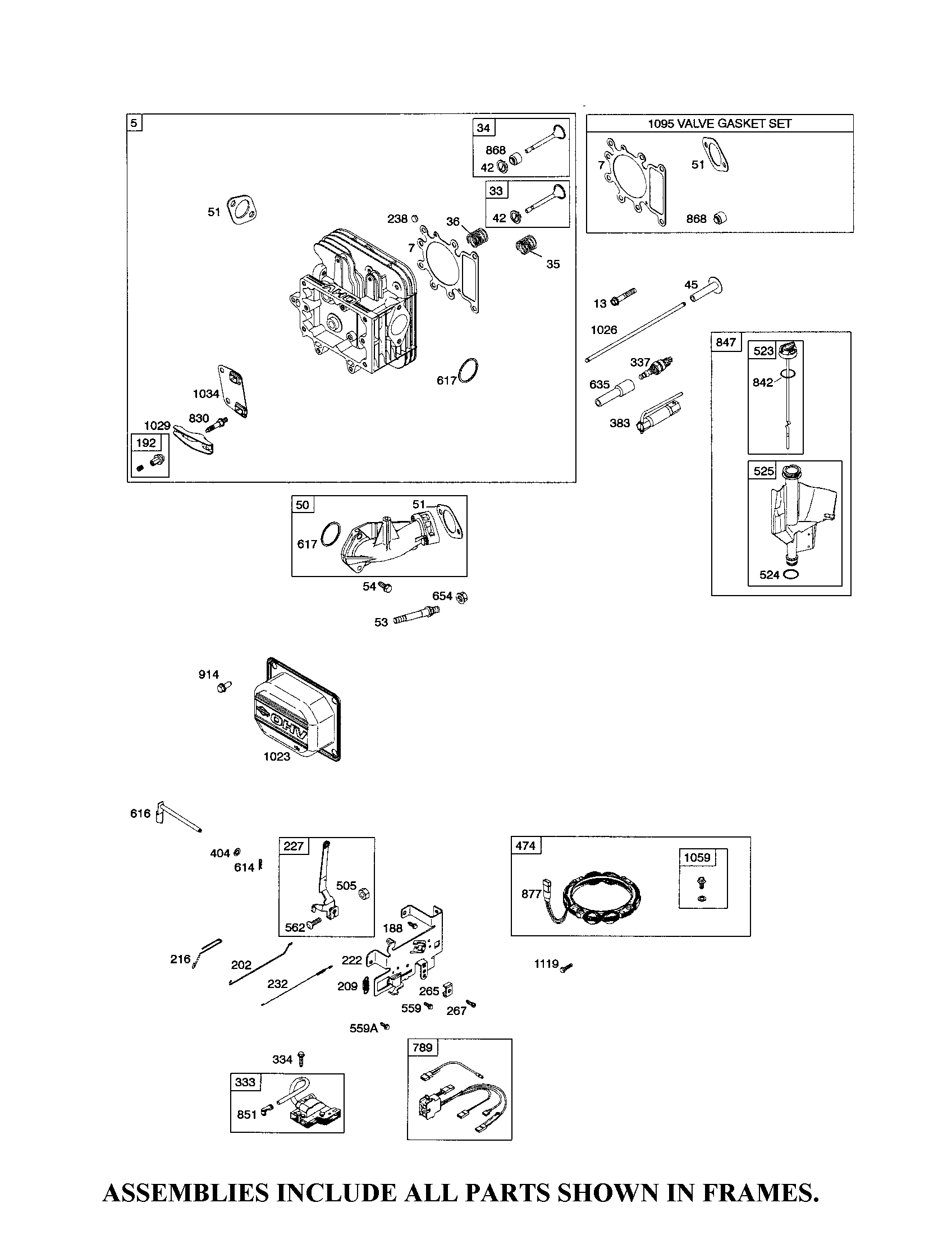 Head-cylinder/dipstick/tube
