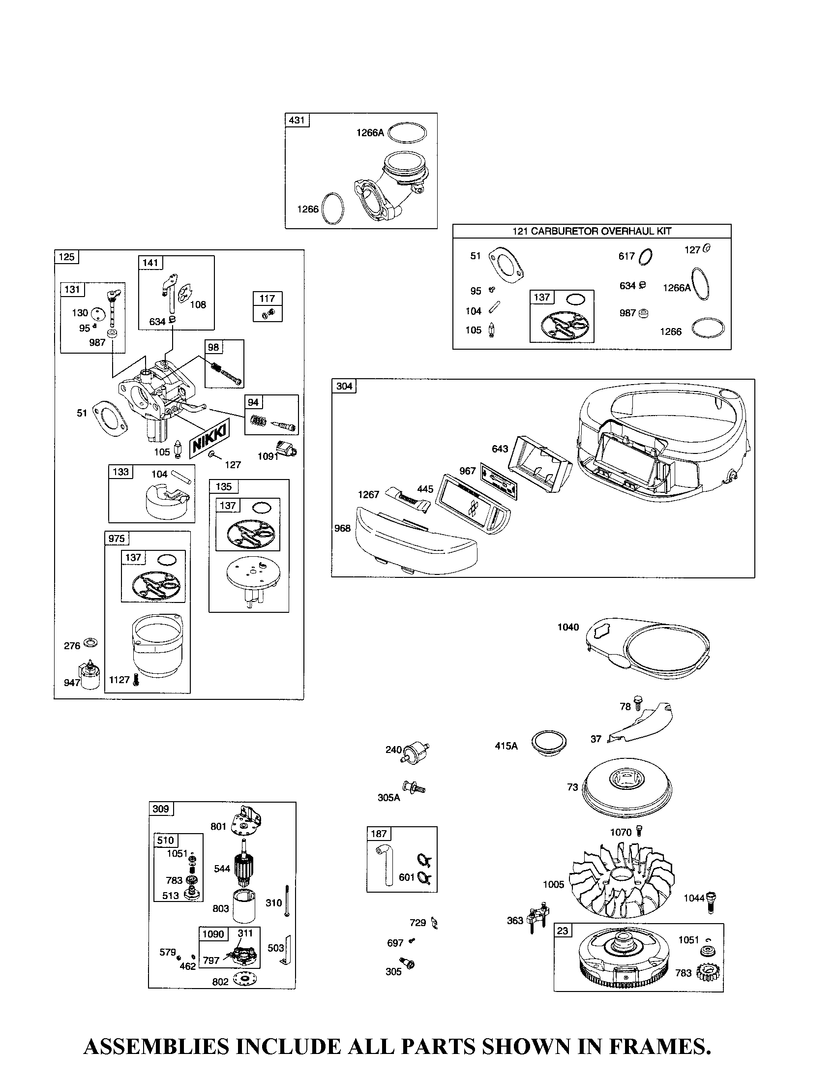 Carburetor/blower housing