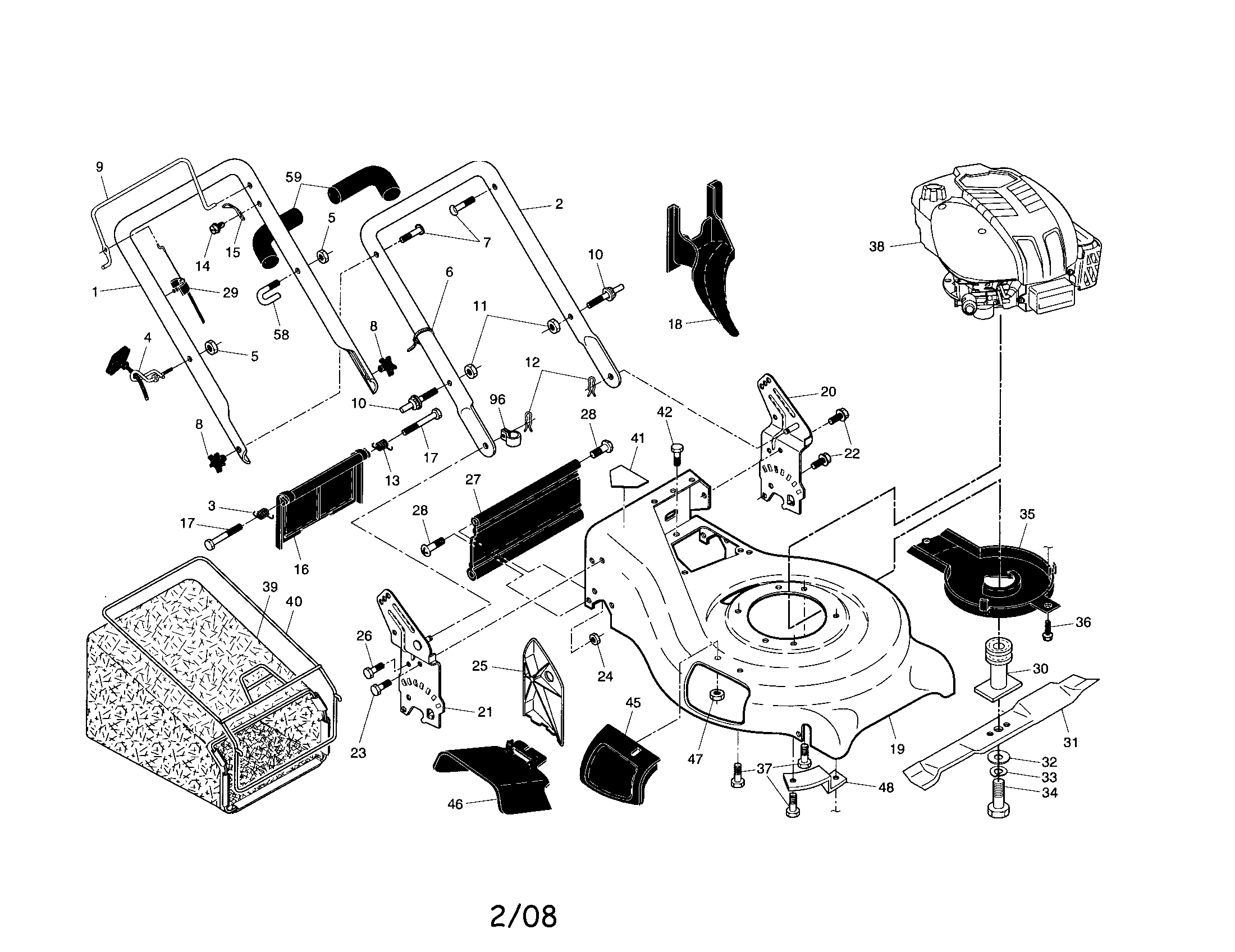 HANDLE/ENGINE/HOUSING