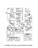 Carburetor/fuel tank/muffler