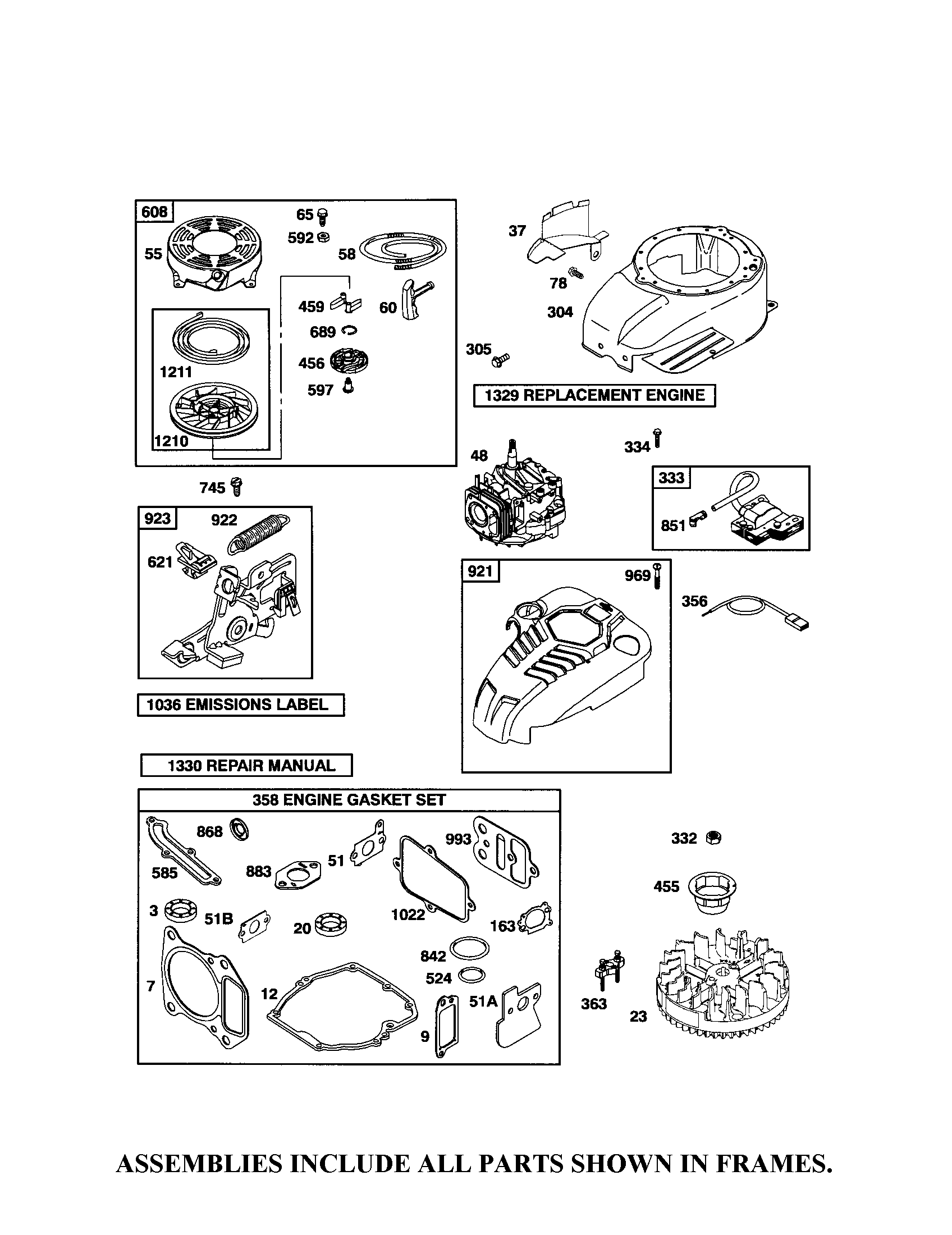 REWIND STARTER/BLOWER HOUSING