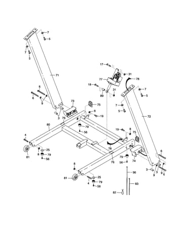 Uprights/incline motor/base