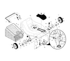 Craftsman 917376676 drive control/gear case/wheels diagram