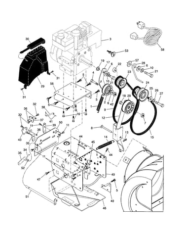 Chassis/engine/pulleys