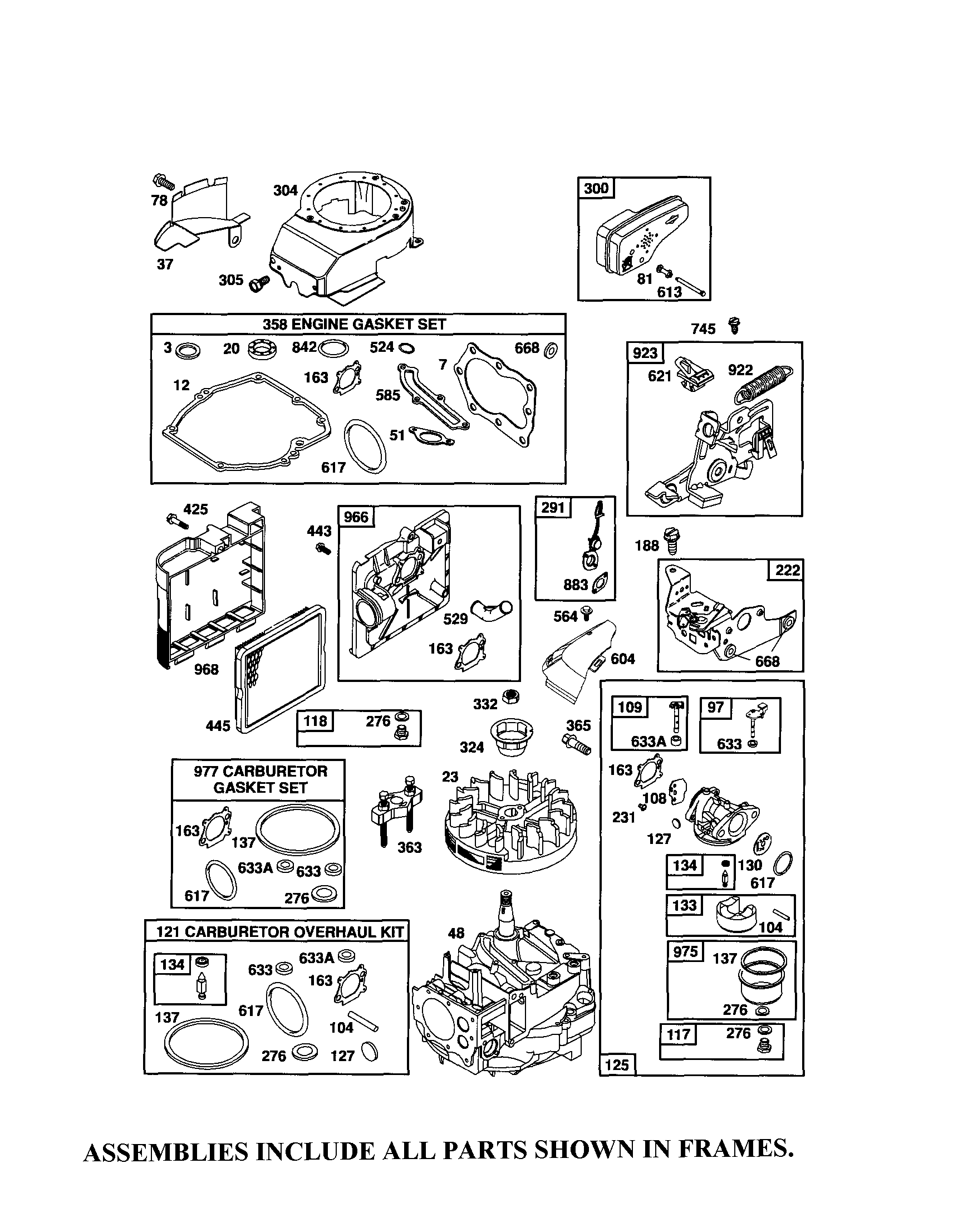 Carburetor/muffler/brake