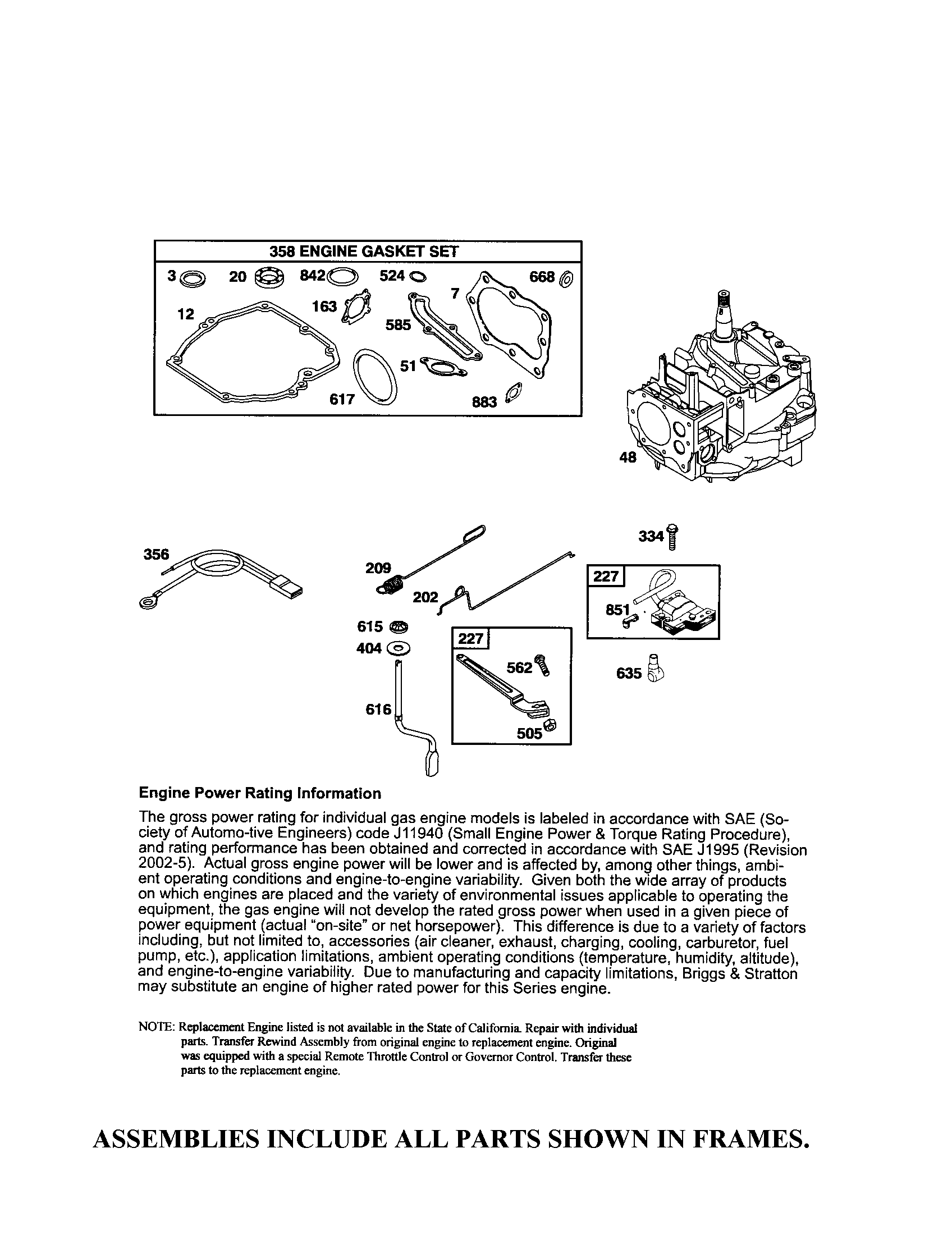 Short block/governor control lever