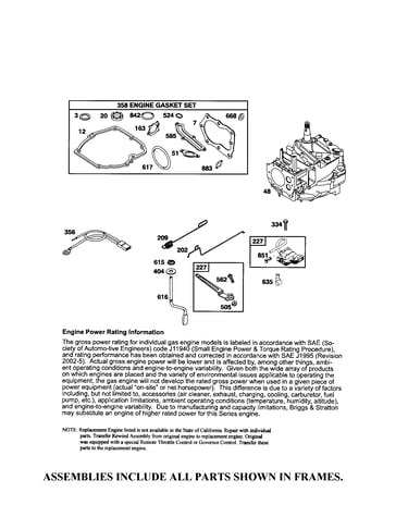 Short block/governor control lever