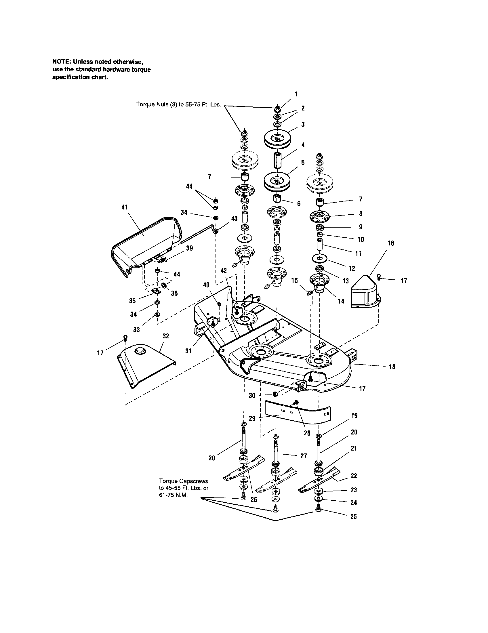 MOWER DECK/HOUSING/ARBOR