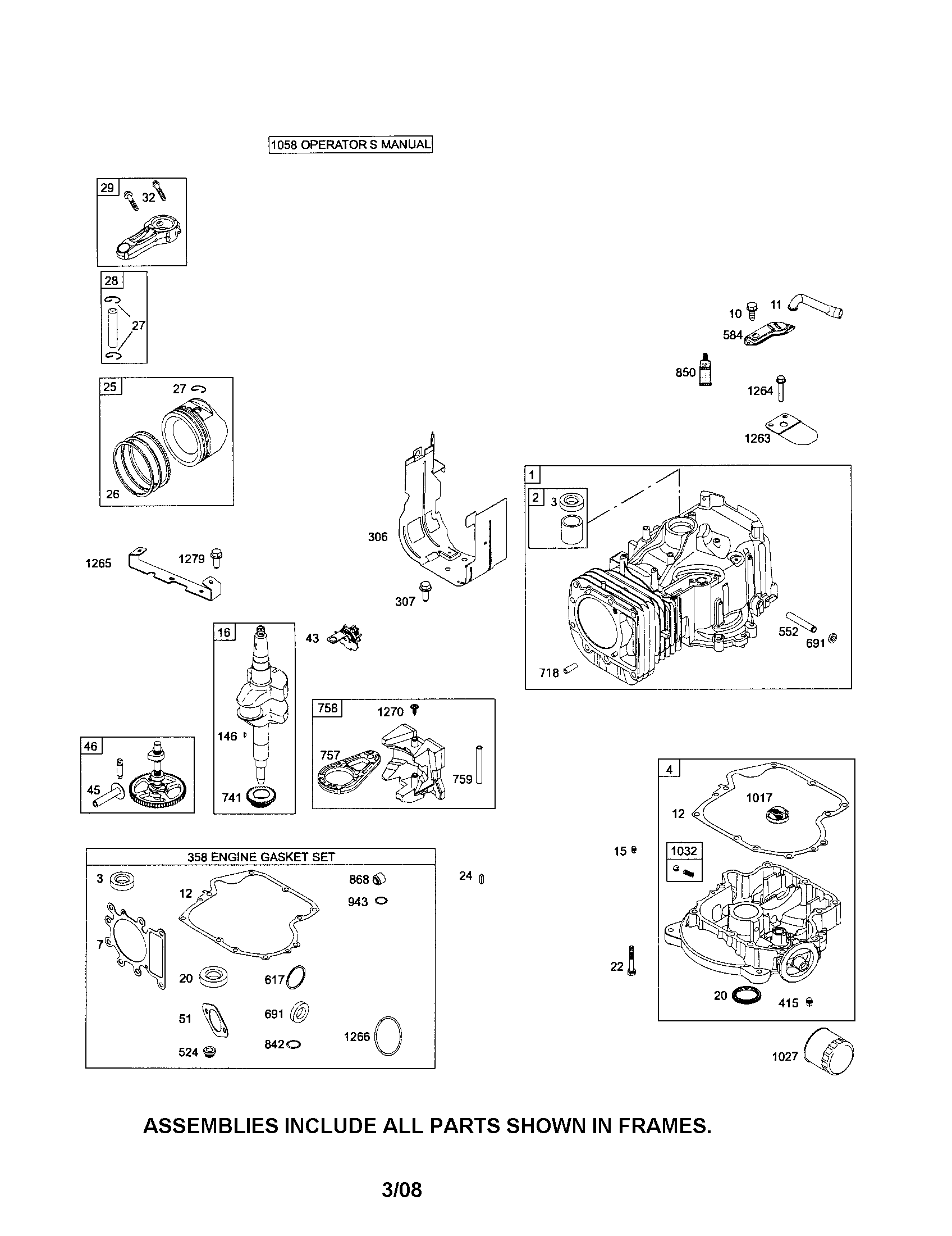 CYLINDER/SUMP/CRANKSHAFT
