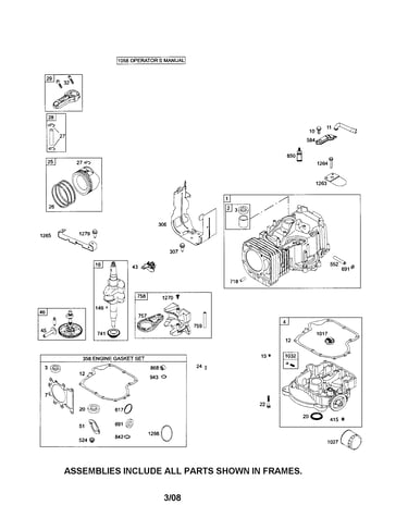 Cylinder/sump/crankshaft