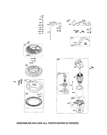 Motor-starter/flywheel