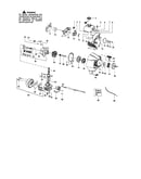 Carburetor/fuel tank/muffler