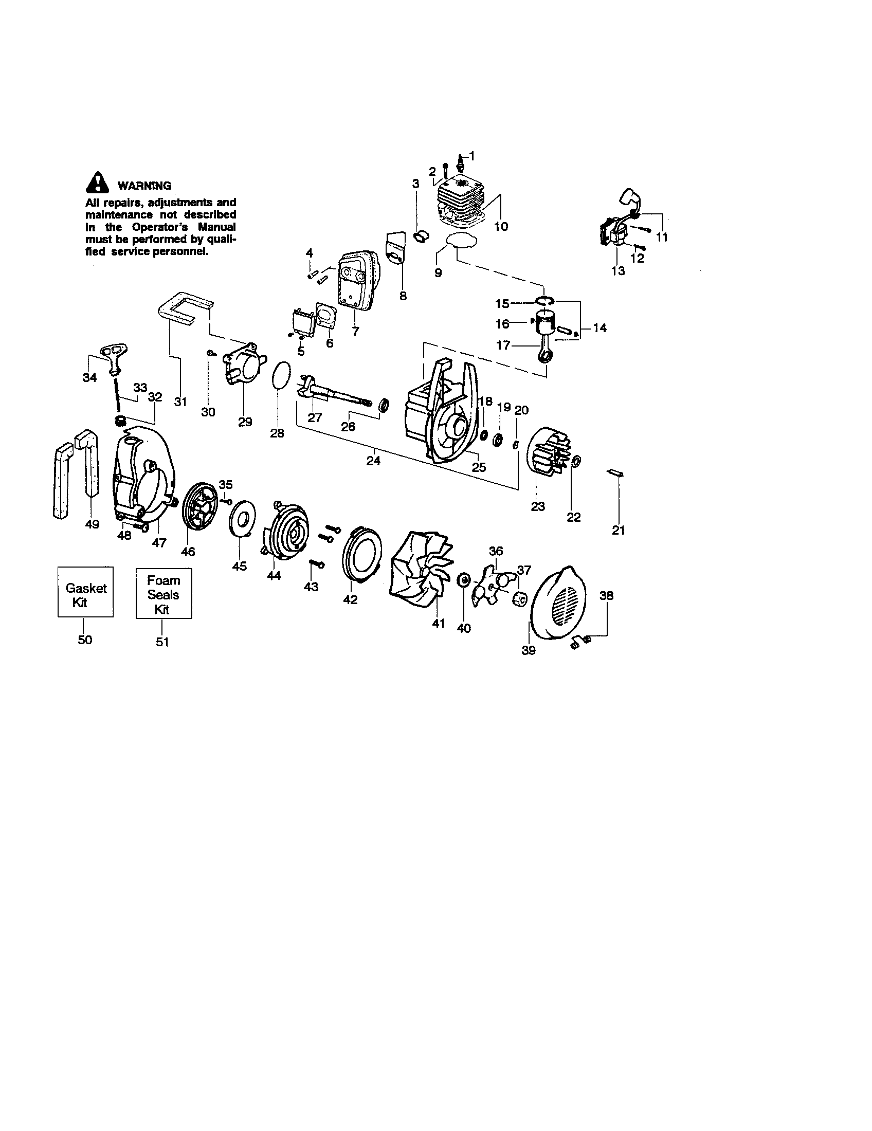 Ignition/crankcase/flywheel
