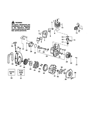 Ignition/crankcase/flywheel
