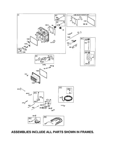 Head-cylinder/alternator/dipstick