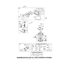 Poulan PXT15538 (96016001800) blower housing/motor-starter diagram
