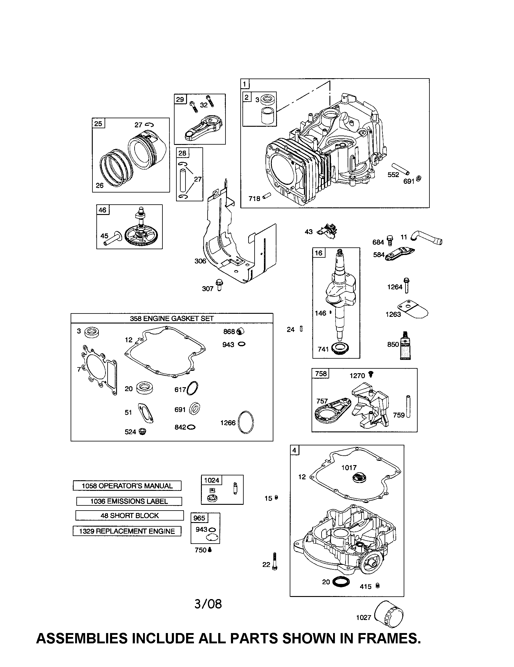 CYLINDER/CRANKSHAFT/SUMP