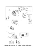 Head-cylinder/alternator/dipstick