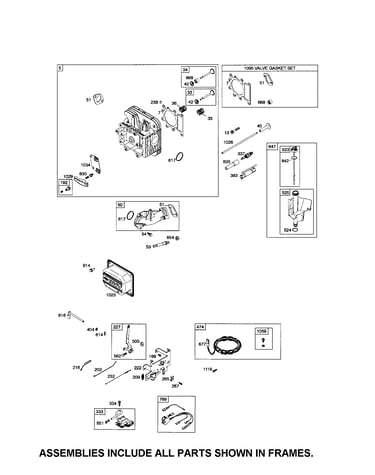 Head-cylinder/alternator/dipstick