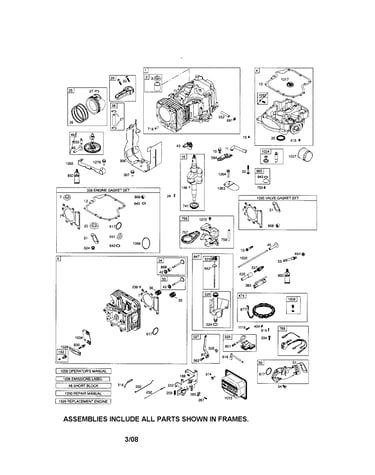 Cylinder/crankshaft/sump
