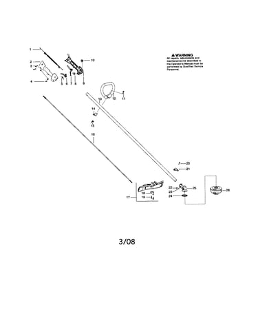 Driveshaft/handle/shield
