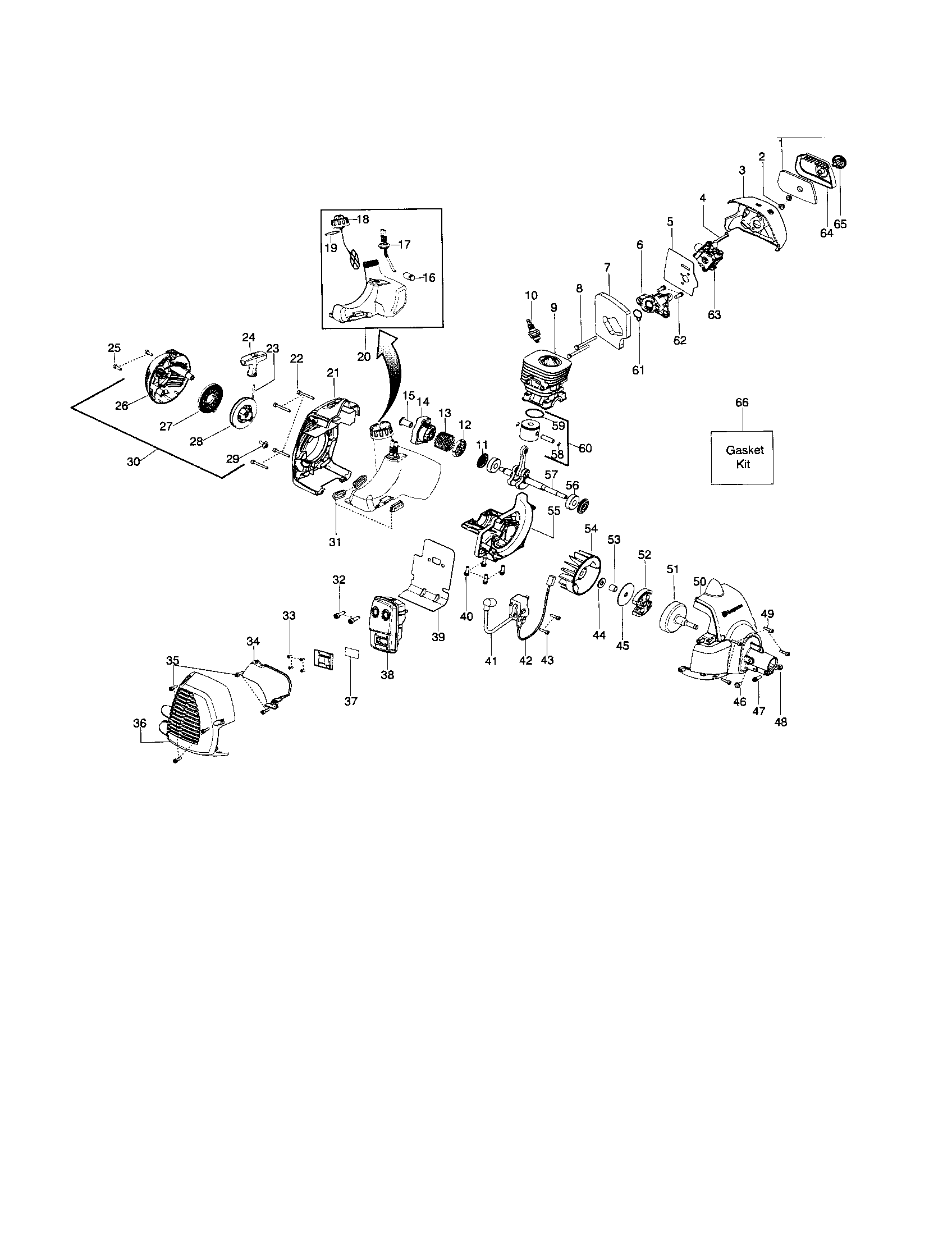 Cylinder/crankshaft/crankcase