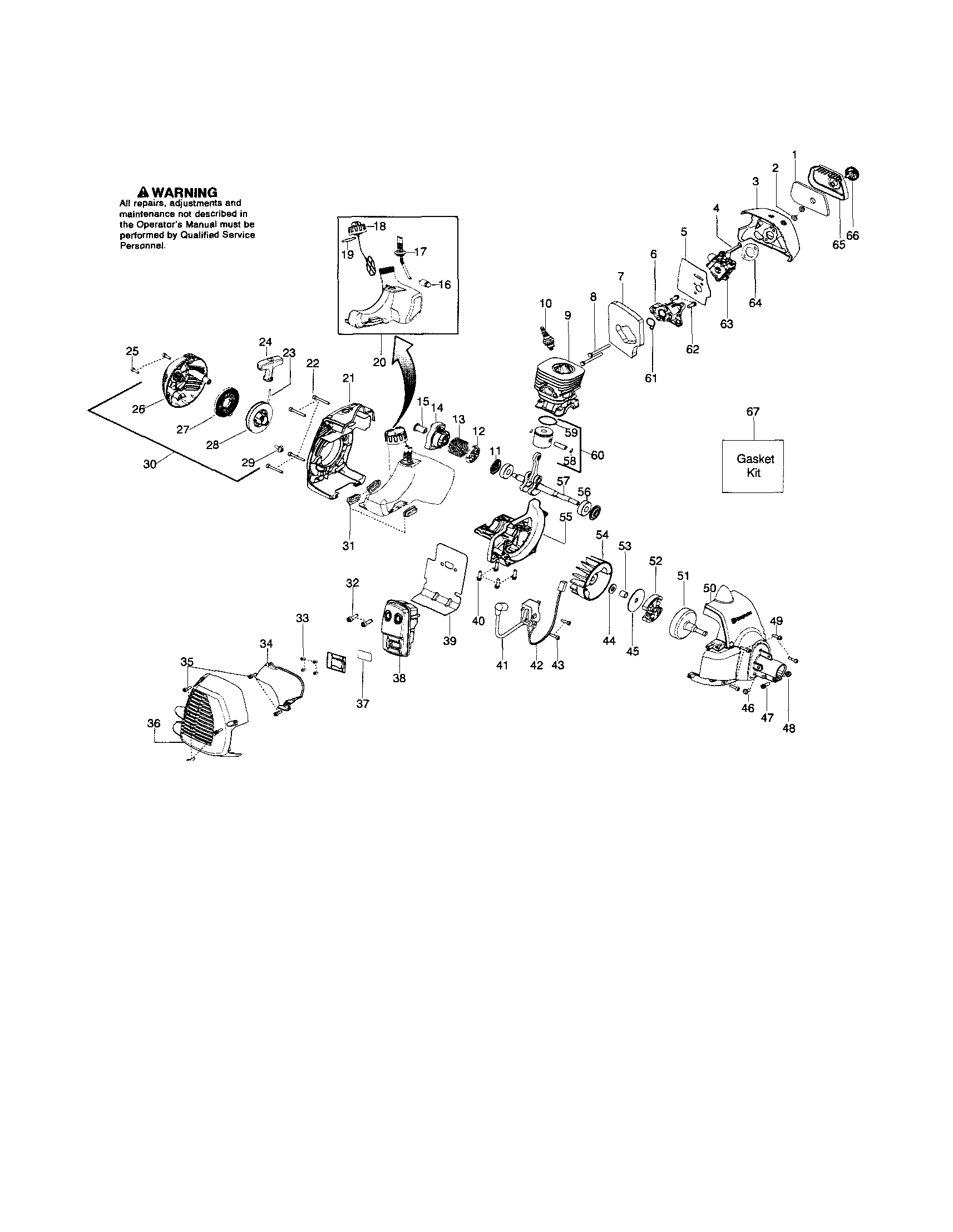 Cylinder/crankshaft/crankcase