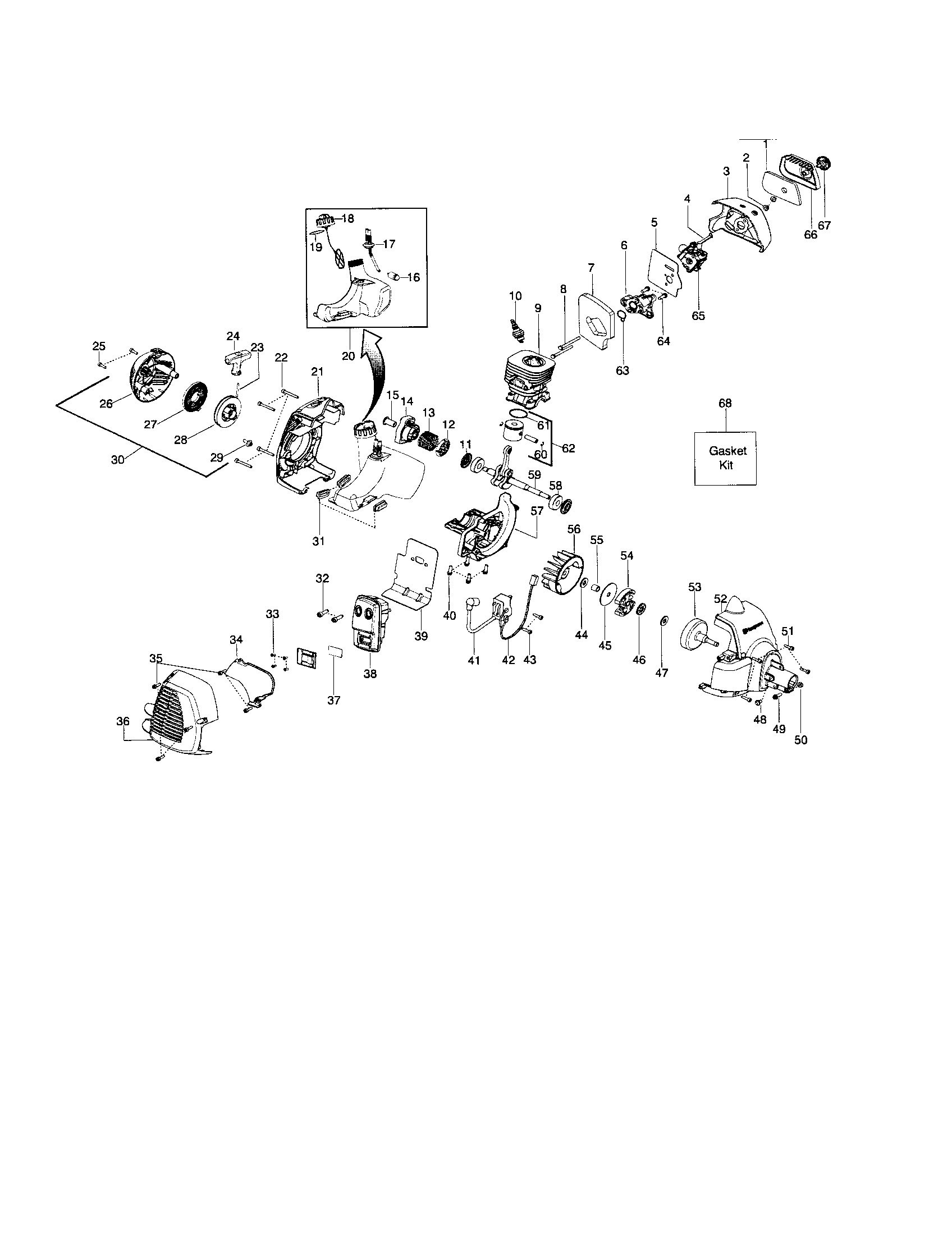 Cylinder/crankshaft/crankcase