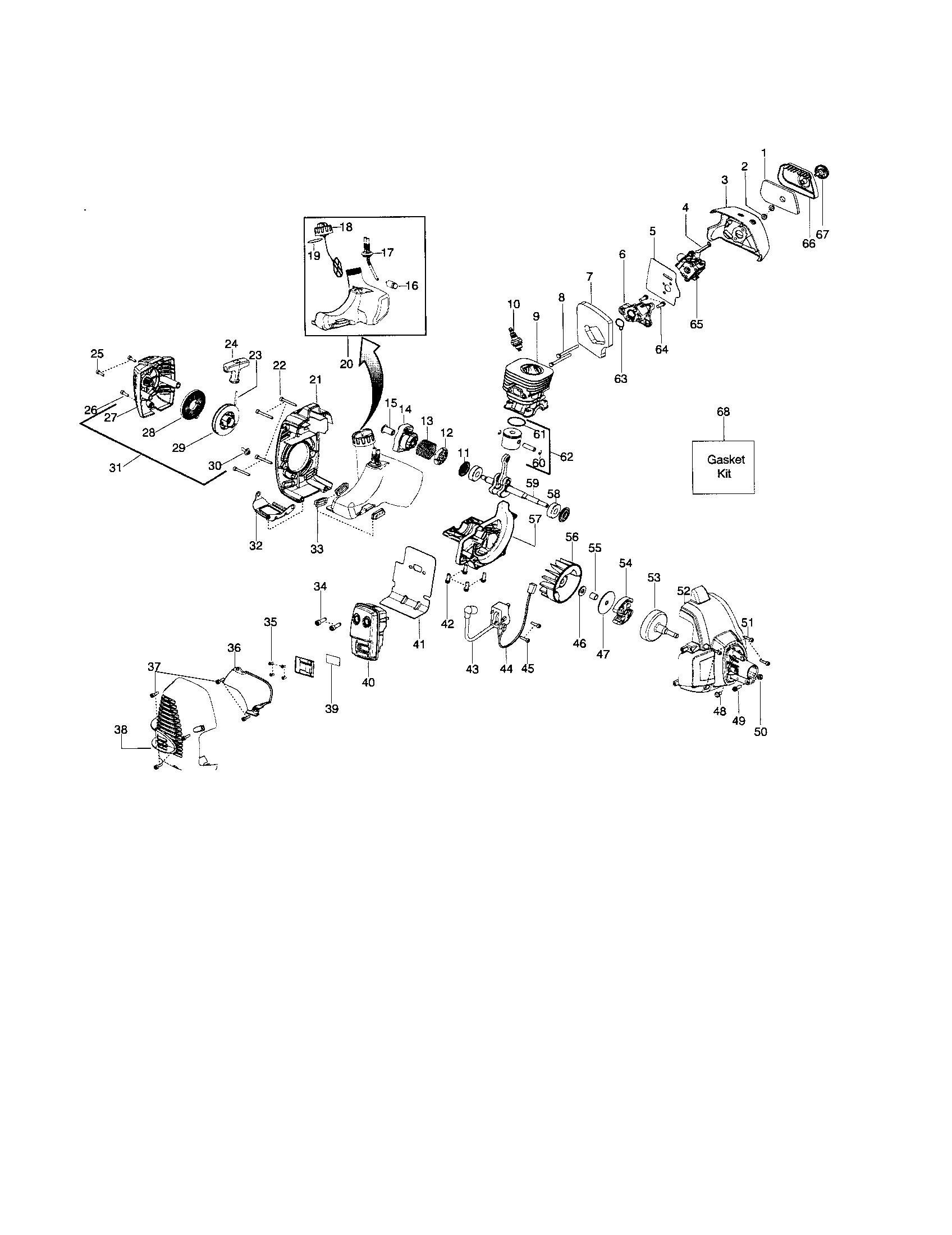 Cylinder/crankshaft/crankcase