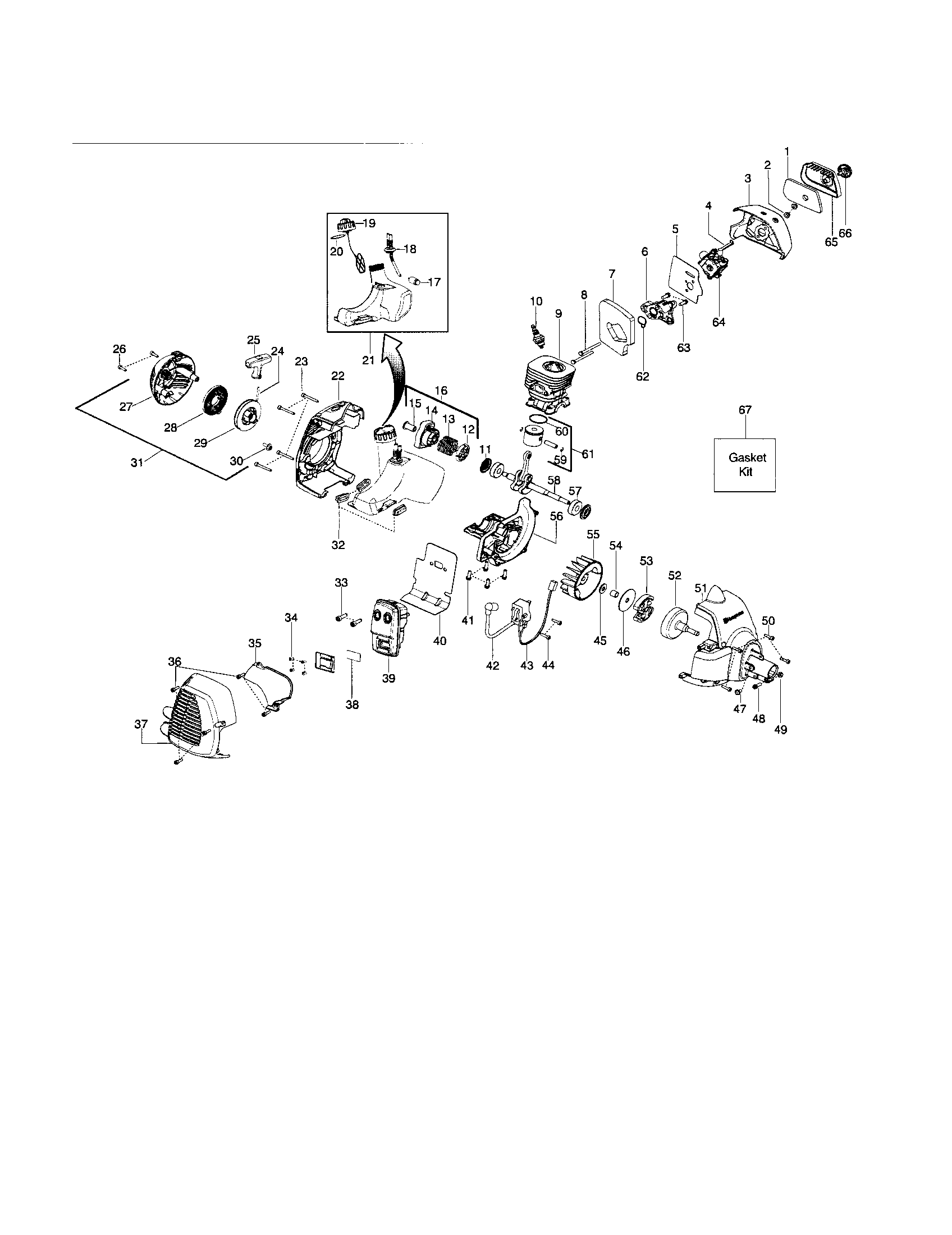 Cylinder/crankshaft/crankcase