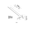 Poulan P4500 driveshaft/handle/shield diagram