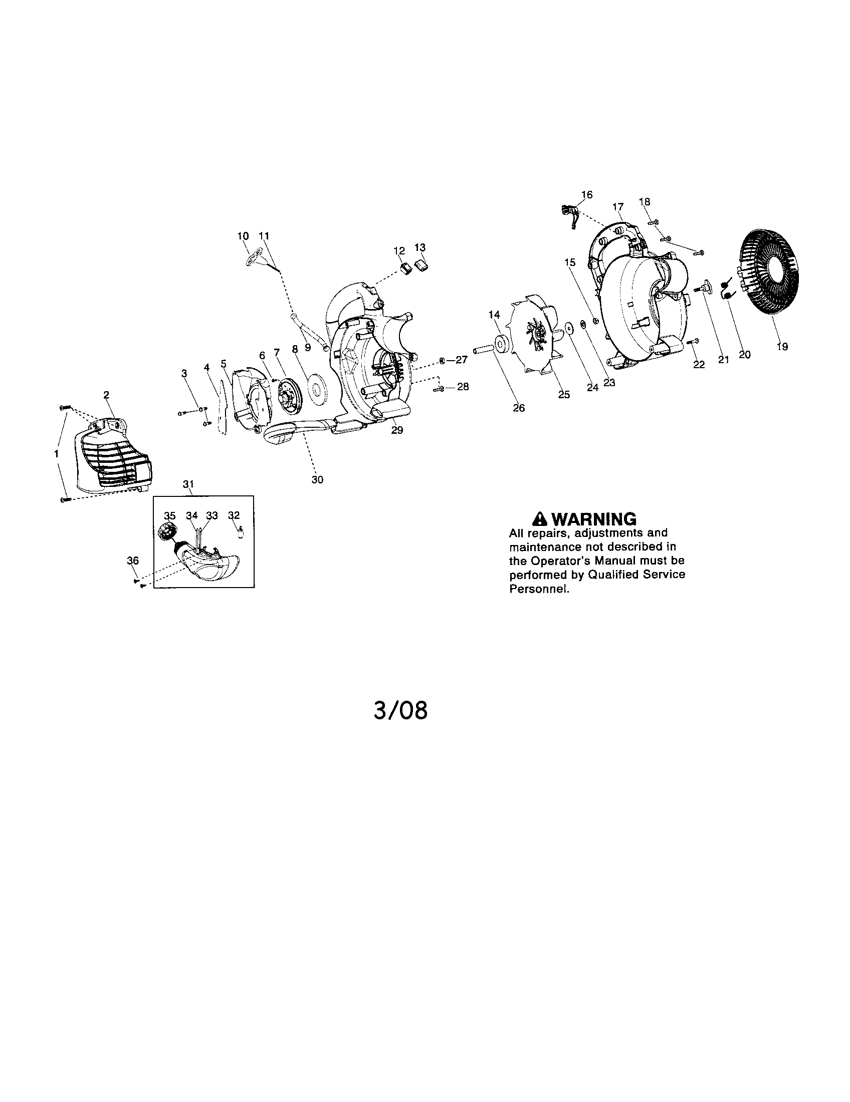 Handle/scroll/fuel tank
