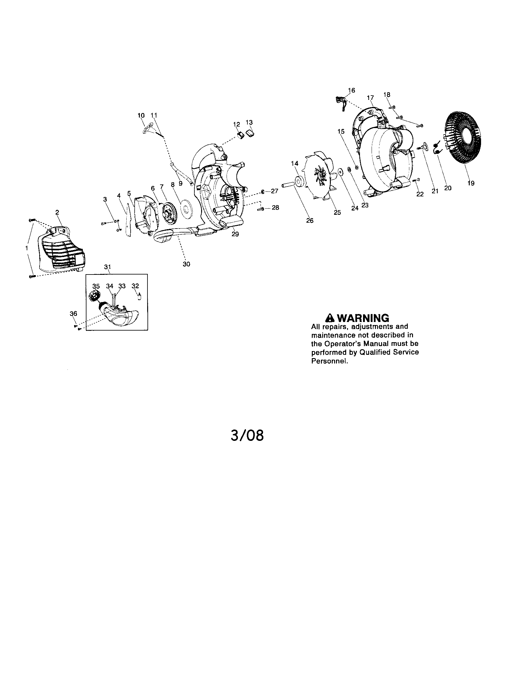 Handle/scroll/fuel tank