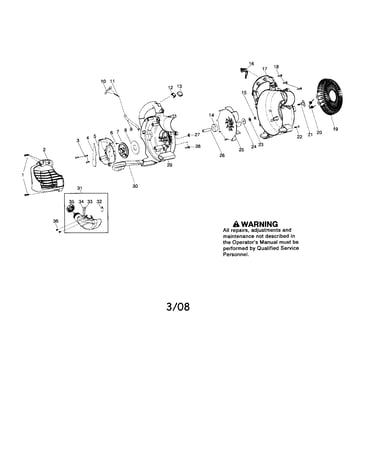 Handle/scroll/fuel tank