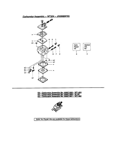 Carburetor - wt324 - #530069703