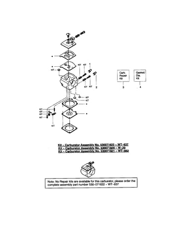 Carburetor - wt600 - #530071410