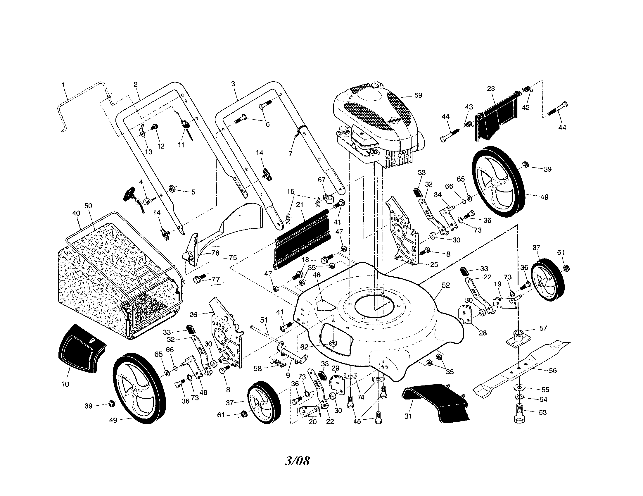 Page - 25 Official Craftsman 917388480 gas lawn mower parts | Sears ...