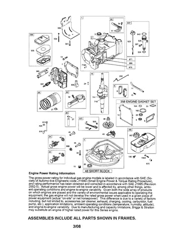 Cylinder/crankshaft/sump