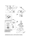 Carburetor/rewind starter