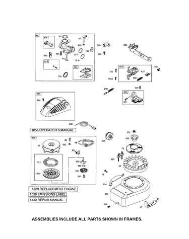 Carburetor/rewind starter