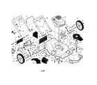 Craftsman 917376460 engine/housing/handle diagram