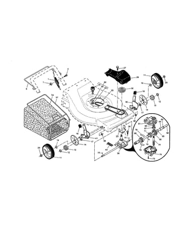 Drive control/gear case/wheels