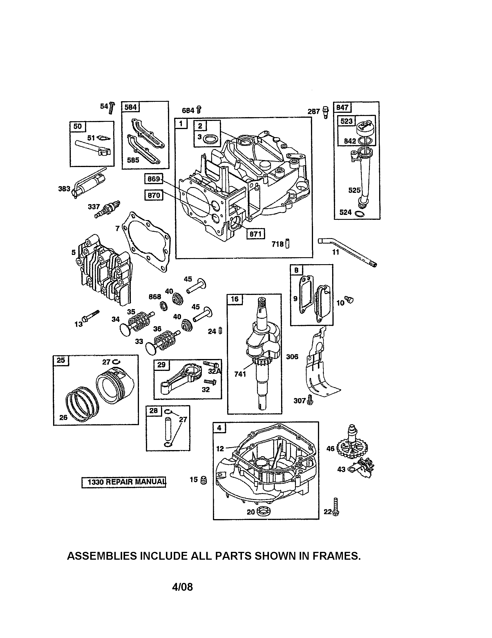 CYLINDER/CRANKSHAFT/SUMP