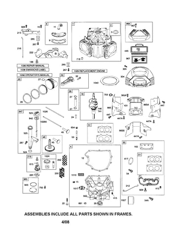 Cylinder/crankshaft/sump