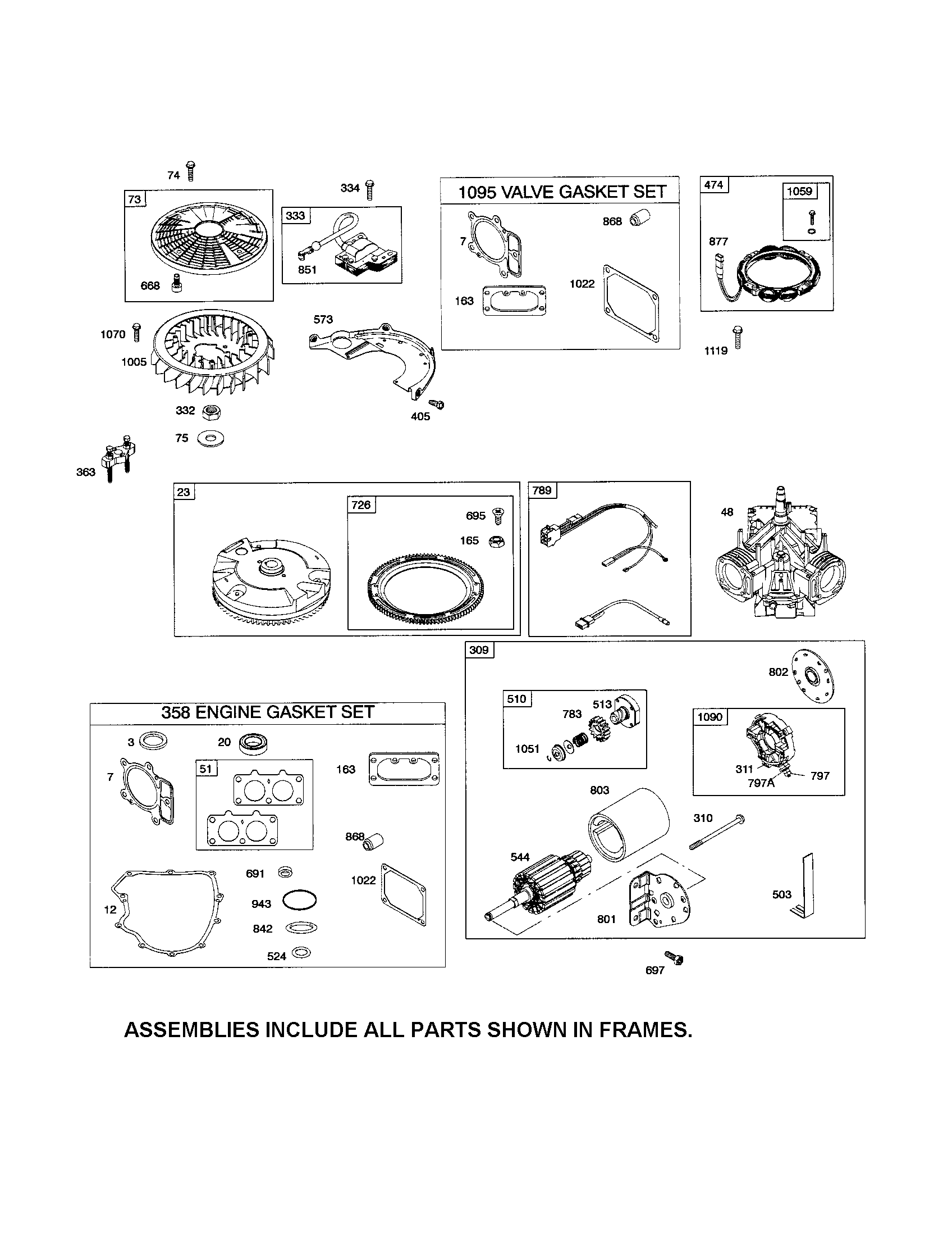 Motor starter/flywheel/alternator
