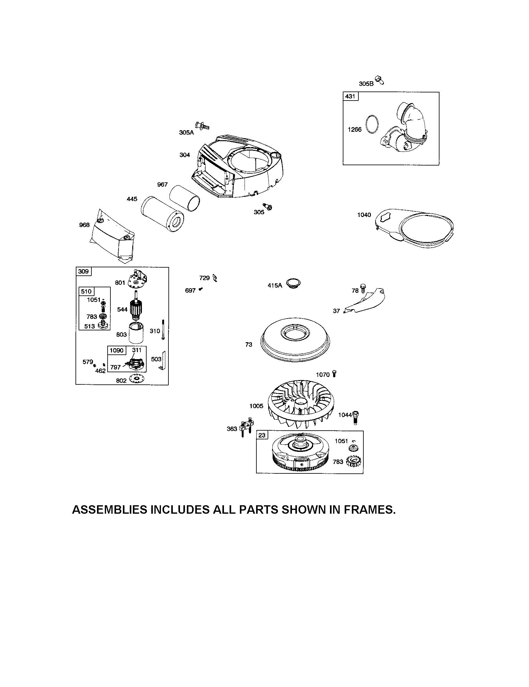 Starter motor/flywheel