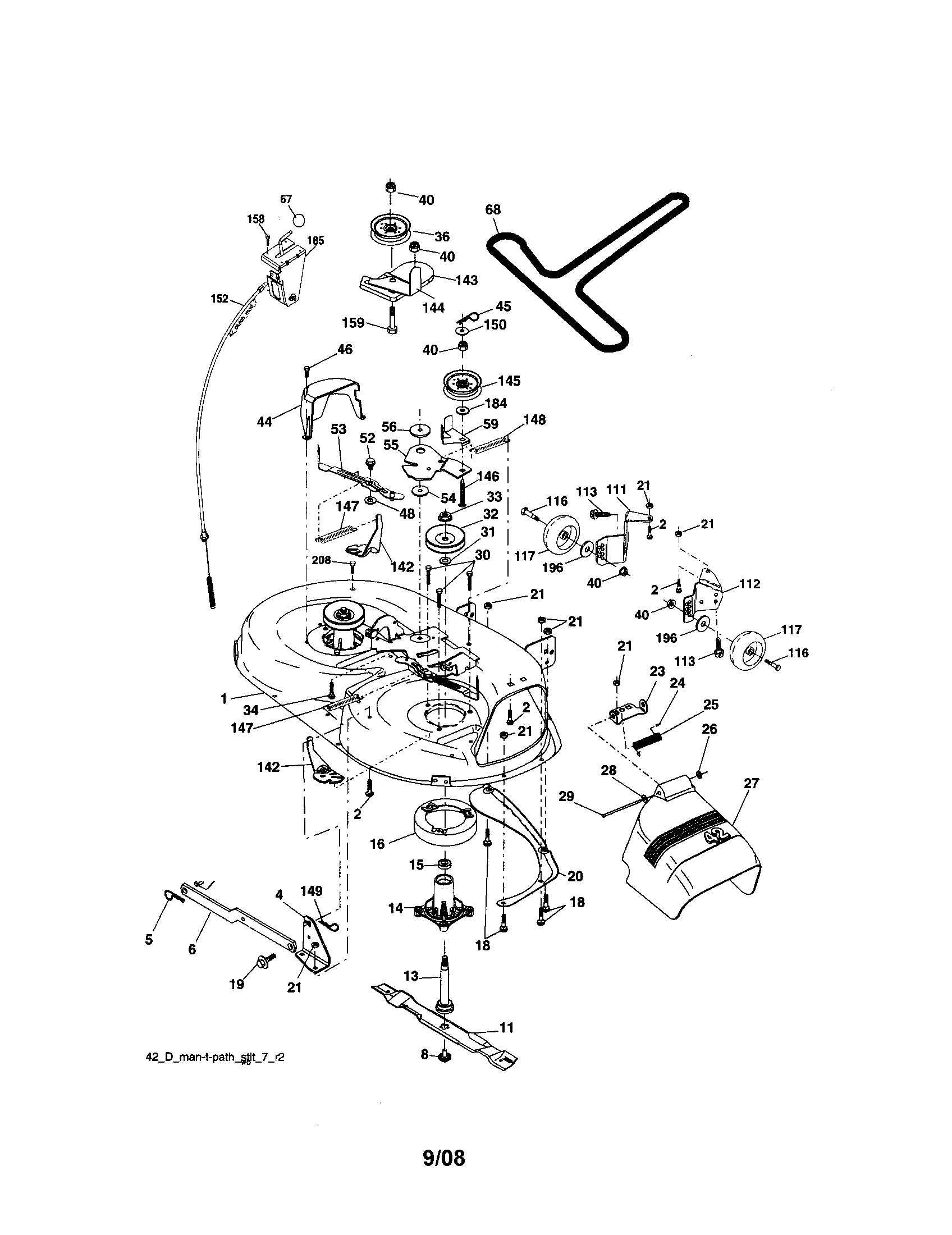 Craftsman lt1000 deals replacement parts