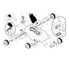 Craftsman 917370721 drive control/gear case/wheels diagram